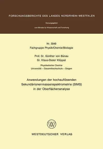 Anwendungen der hochauflösenden Sekundärionenmassenspektrometrie (SIMS) in der Oberflächenanalyse