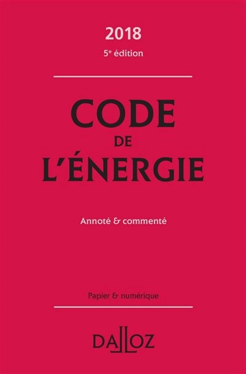 Code de l'énergie 2019