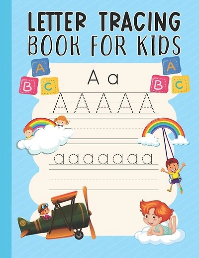Letter Tracing Workbook for Kids: Preschool Letter Tracing English Practice Workbook for Pre-K Kindergarten and Toddlers ages 3-5