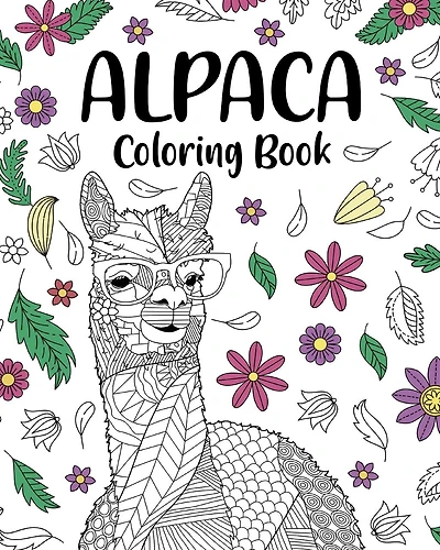Alpaca Coloring Book: Adult Coloring Book, Gifts for Alpaca Lovers, Floral Mandala Coloring Pages