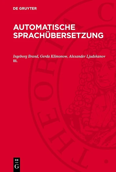 Automatische Sprachübersetzung. III.: AVASP-B, Teil 3