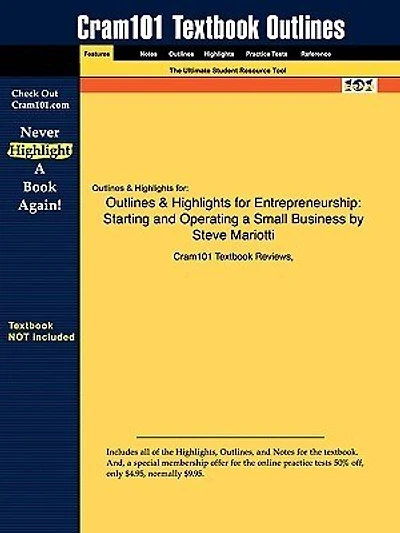 Outlines & Highlights For Entrepreneurship: Starting And Operating A Small Business By Steve Mariotti
