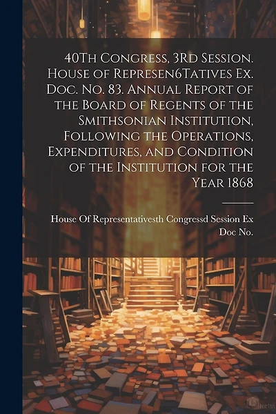 40Th Congress, 3Rd Session. House of Represen6Tatives Ex. Doc. No. 83. Annual Report of the Board of Regents of the Smithsonian Institution, Following the Operations, Expenditures, and Condition of the Institution for the Year 1868
