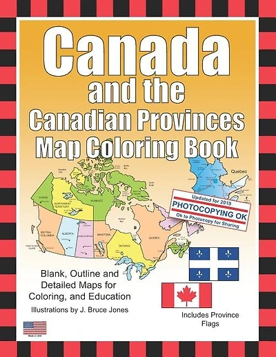 Canada and the Canadian Provinces Map Coloring Book