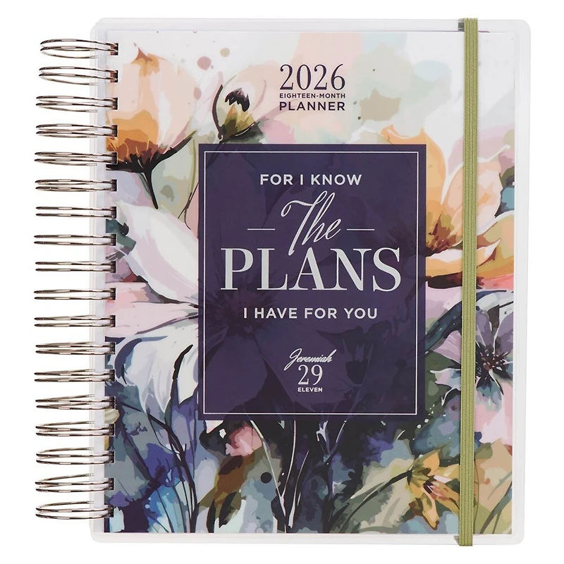 2026 Spiral-bound 18 Month Planner For I Know the Plans Jer. 29:11