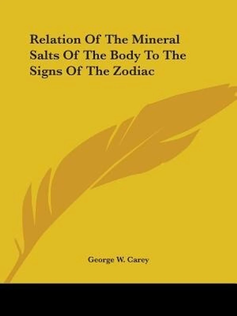 Relation Of The Mineral Salts Body To Signs Zodiac