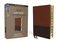 Niv, Reference Bible, Giant Print, Leather-look, Burgundy, Red Letter, Thumb Indexed, Comfort Print