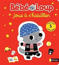 Bébé loup joue à s'habiller: 5 puzzles à mélanger