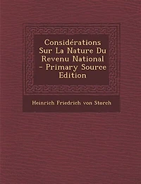 Considérations Sur La Nature Du Revenu National