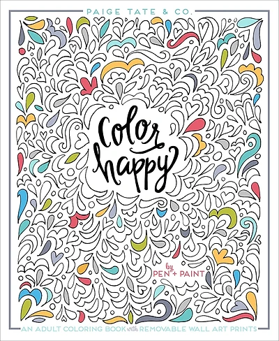 Color Happy: An Adult Coloring Book Of Removable Wall Art Prints
