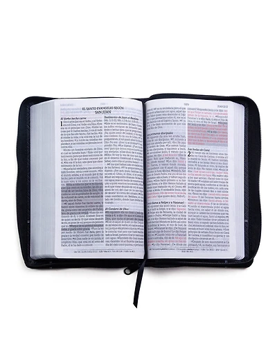 Santa Biblia de Promesas Reina Valera 1960 / Tamaño Manual / Letra Grande / Piel Especial Con Cierre / Negra // Spanish Promise Bible Rvr60 / Handy Size / Large Print / Leathersoft with Zipper / Black