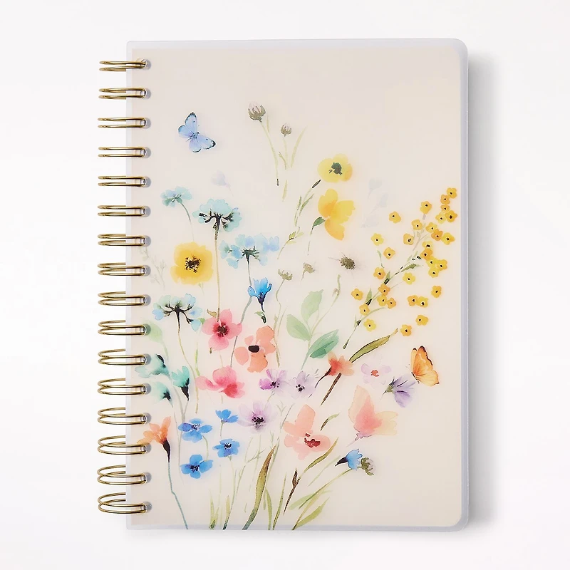 A5 Recycled Polypro Notebook, Flower Bouqet