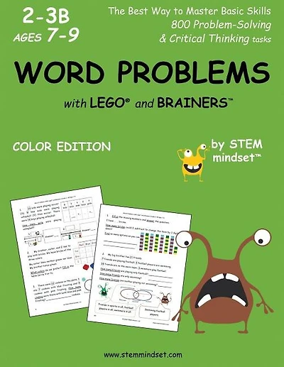 Word Problems with LEGO and Brainers Grades 2-3B Ages 7-9 Color Edition: Color Edition