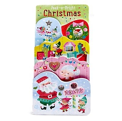 Peek-a-bright Christmas: Tall Tiered Board Book