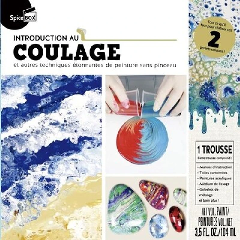 Introduction au coulage et autres techniques étonnantes de peinture sans pinceau