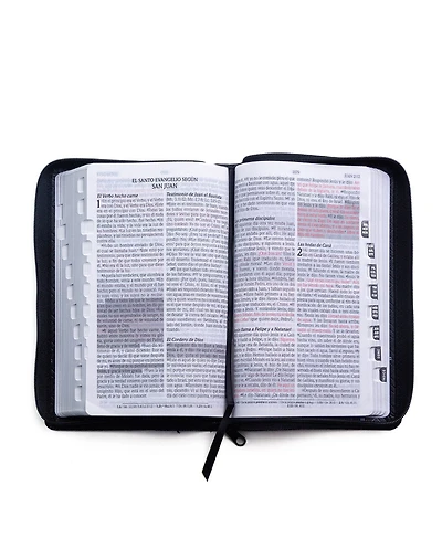 Santa Biblia de Promesas Reina Valera 1960 / Tamaño Manual / Letra Grande / Piel Especial Con Índice Y Cierre / Negra // Spanish Promise Bible Rvr60 / Handy Size / Large Print / Leathersoft with Index and Zipper / Black