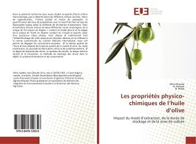 Les propriétés physico- chimiques de l'huile d'olive