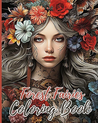 Forest Fairies Coloring Book For Girls: Fantasy Fairies Coloring Book, Beautiful Flower Fairies Illustrations