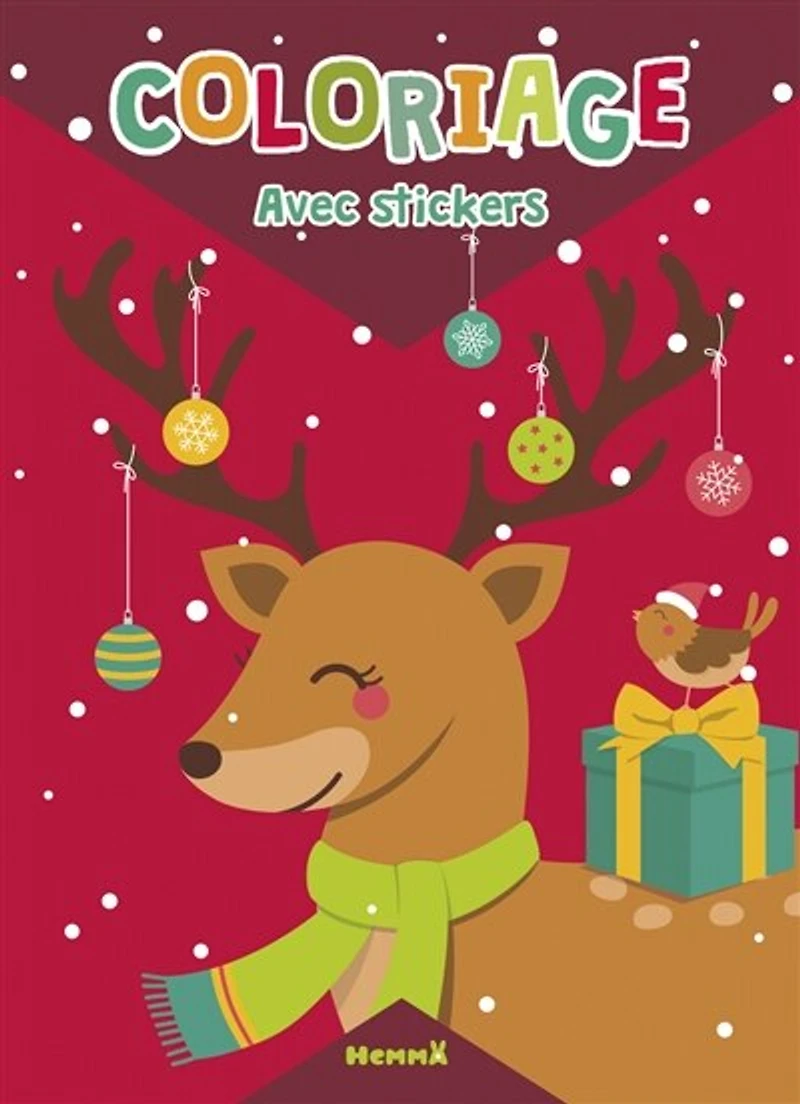 Renne: coloriage avec stickers