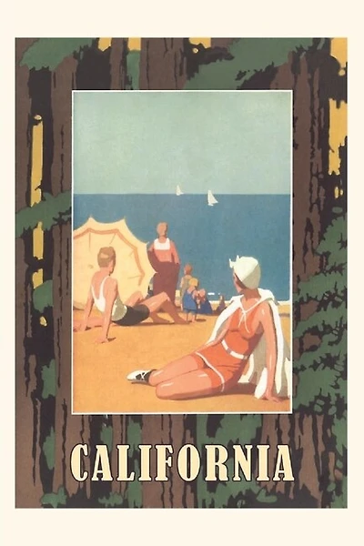 Vintage Journal California Travel Poster