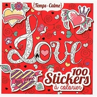 Love: 100 stickers à colorier
