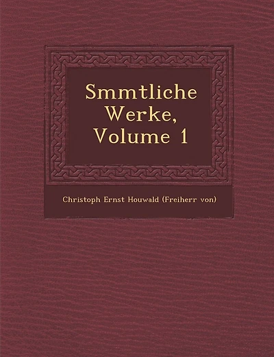 S Mmtliche Werke, Volume 1