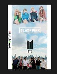 Bts/black Pink Sketchbook: 150 Pages Sketchbook Paper Size 8.5 X 11