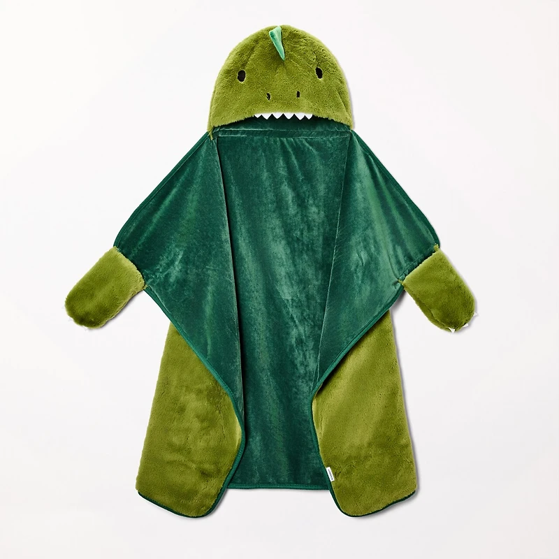 Dino Hooded Throw Blanket