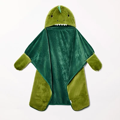 Dino Hooded Throw Blanket