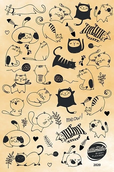A5 Ultimate Diary Planner 2020 (cats) Goal Setting, Week & Year To View, To Do Lists, Stats Tracking, Vision Board, Note Pages, Facebook Group. Full Colour. Dec 2019-dec 2020