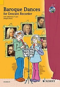 Baroque Dances For 2 Soprano Recorders: Book/cd