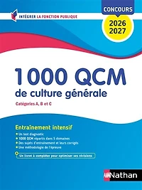 1.000 QCM de culture générale: catégories A, B et C, concours 2026-2027