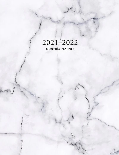 2021-2022 Monthly Planner: Large Two Year Planner With Marble Cover (volume 5)