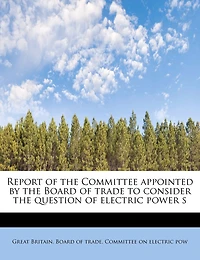 Report of the Committee Appointed by Board Trade to Consider Question Electric Power Supply: Presented Parliament Command His Majesty (Classic Reprint)
