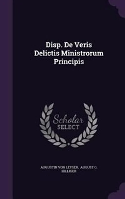 Disp. De Veris Delictis Ministrorum Principis