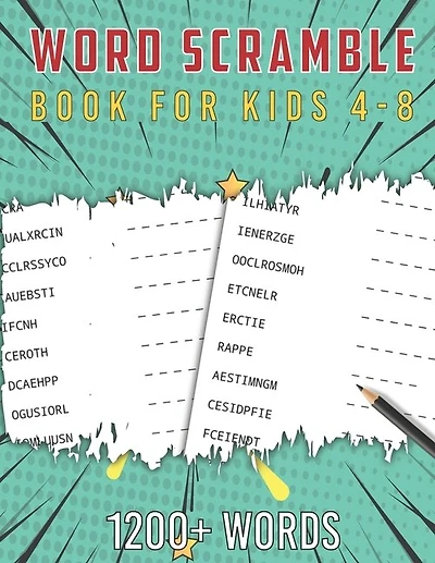 Scramble Word Book for Kids 4-8: Fun Activity Games for Kids Ages 4-8, Boost Your Kid's IQ, Vocabulary and Spelling skills - 1200+ Words Large Print Scramble Word Puzzle Book with Solutions (Word Games)