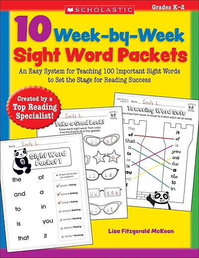 10 Week-by-Week Sight Word Packets