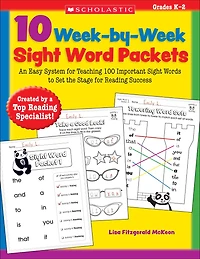10 Week-by-Week Sight Word Packets