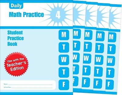 Daily Math Practice, Grade 4 Student Edition Workbook (5-pack)