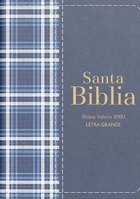Biblia Rvr 1960 Compacta Símil Piel Cuadros Azul Marino Oscuro (Bible Rvr 1960 Compact Size Leatherlike Navy Blue Checked Pattern (Spanish Edition)