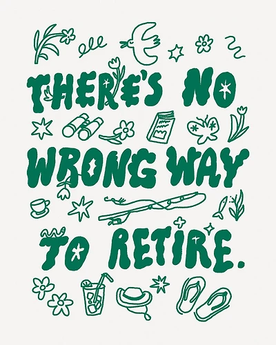Humor Us Greeting Cards: Retirement - There's no wrong way to retire (Pack of 6)