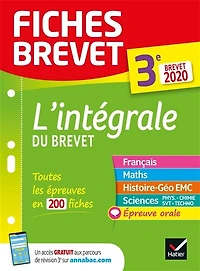L' intégrale du brevet, 3e: brevet 2020
