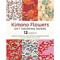 Kimono Flowers Gift Wrapping Papers - 12 sheets: 18 x 24 inch (45 x 61 cm) Wrapping Paper Sheets