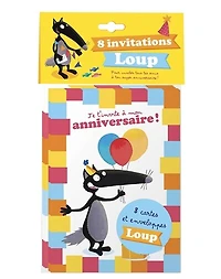 8 invitations Loup: pour inviter tous tes amis à ton super anniversaire