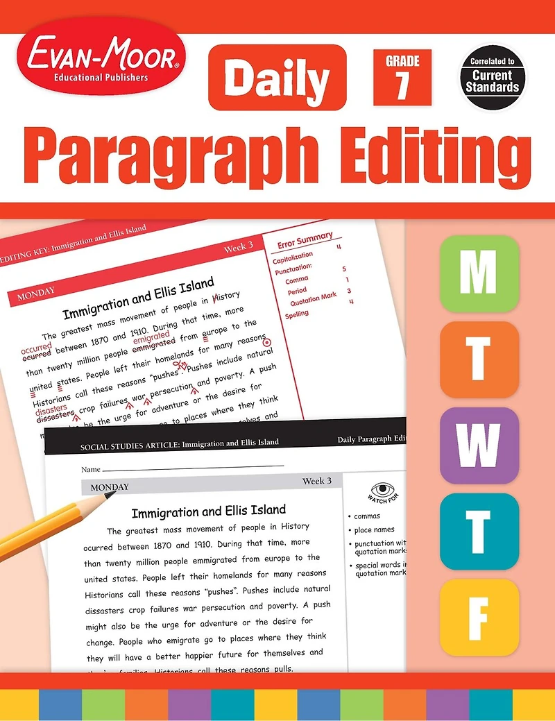 Daily Paragraph Editing Grade Te