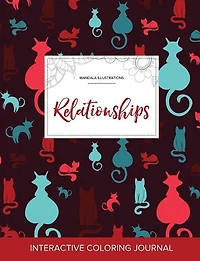 Adult Coloring Journal: Relationships (Mandala Illustrations, Cats)