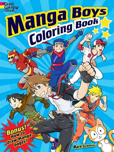 Manga Boys Coloring Book