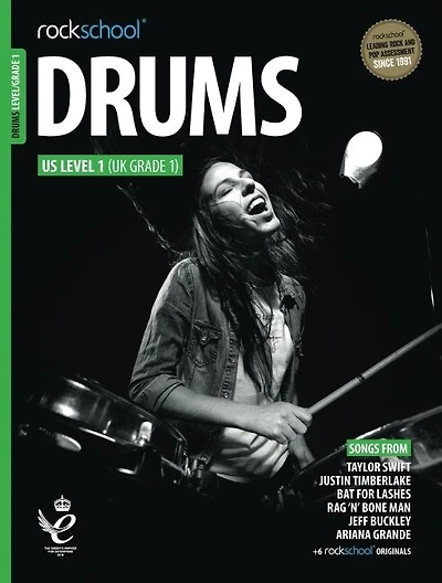 Rockschool Drums Grade 1 2018+ Book/online Audio: Book/online Audio