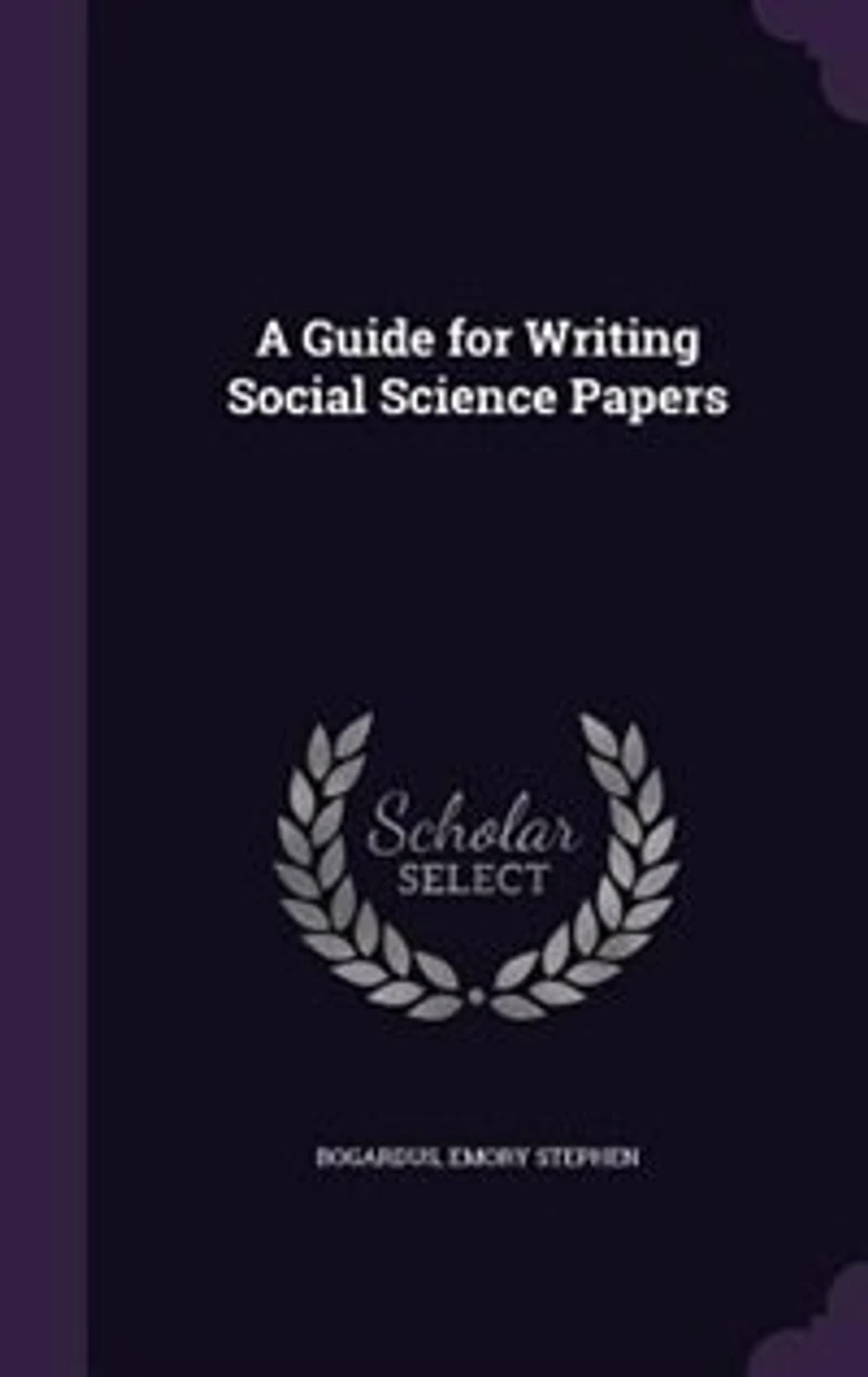 A Guide for Writing Social Science Papers