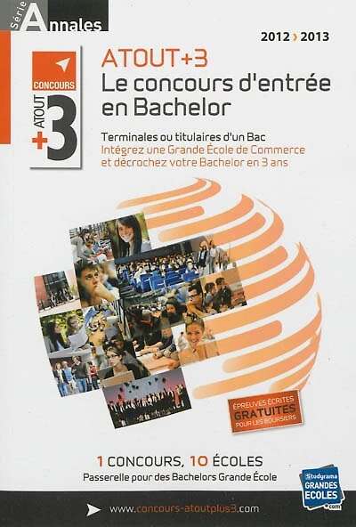 Annales atout +3: concours 2012